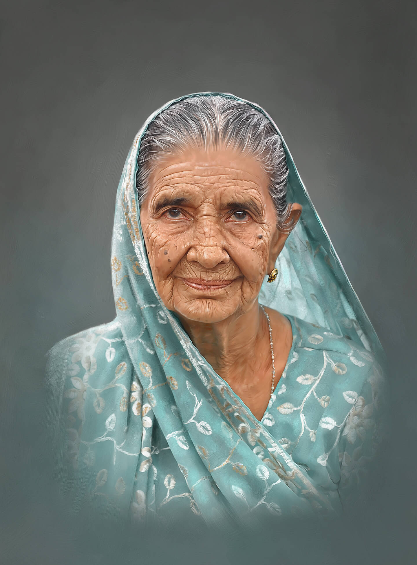 Искусство портрет пожилой женщины